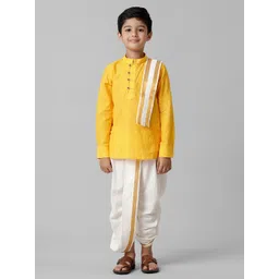 Ramraj Boys Ethnic Shirt and Dhoti With Angavastram-picture-24