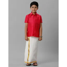 Ramraj Boys Ethnic Shirt With Veshti-picture-51