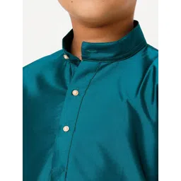 Ramraj Boys Mandarin Collar Straight Kurta With Dhoti image 3
