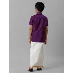 Ramraj Boys Shirt Collar Silk Cotton Clothing Set image 2