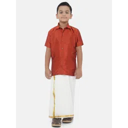 Ramraj Boys Short Sleeves Shirt With Dhoti-picture-13