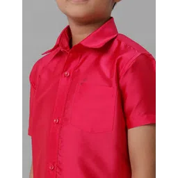 Ramraj Boys Slik Cotton Shirt with Dhoti image 2