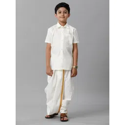 Ramraj Boys Spread Collar Shirt with Dhoti Pants-picture-34