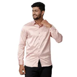 Ramraj Light Pink Regular Fit Full Sleeves Shirt-picture-10