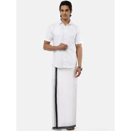 Ramraj Men Double Layer Pure Cotton Dhotis image 3