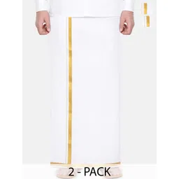 Ramraj Men Pack Of 2 Cotton Dhotis-picture-37