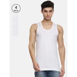 Ramraj Men Pack Of 4 Solid Cotton Innerwear Vests-picture-15