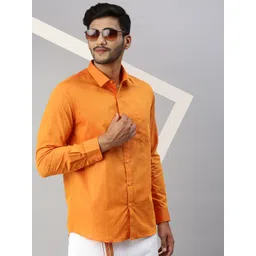 Ramraj Men Solid Cotton Shirt With Dhoti Set-picture-18
