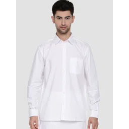 Ramraj Men Spread Collar Solid Cotton Casual Shirt-picture-15