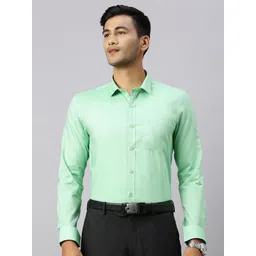 Ramraj Men Spread Collar Solid Cotton Formal Shirt-picture-10