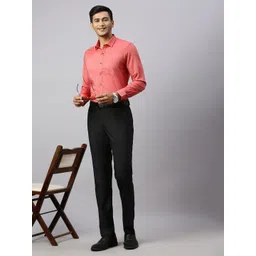 Ramraj Men Spread Collar Solid Cotton Formal Shirt image 5