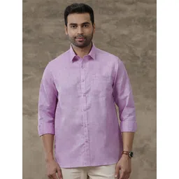 Ramraj Men Textured Spread Collar Casual Casual Shirt-picture-36
