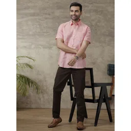 Ramraj Men Textured Spread Collar Casual Casual Shirt-picture-37
