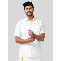 Ramraj Regular Fit Spread Collar Short Sleeves Casual Shirt-picture-23