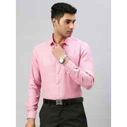 Ramraj Solid Spread Collar Long Sleeves Cotton Shirt-picture-24