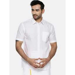 Ramraj Spread Collar Opaque Cotton Casual Shirt-picture-18