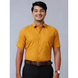 Ramraj Spread Collar Opaque Cotton Formal Shirt-image-5