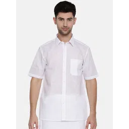 Ramraj Spread Collar Pure Cotton Casual Shirt-picture-27