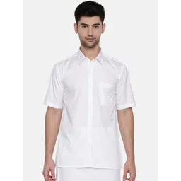 Ramraj Spread Collar Regular Fit Pure Cotton Formal Shirt-picture-36