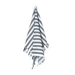 Ramraj White & Pink 12 Pieces Striped Cotton 110 GSM Towel Set image 5