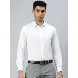 Ramraj White Cotton Regular fit Solid Formal Shirt-picture-17