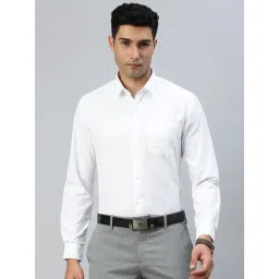 Ramraj White Cotton Regular fit Solid Formal Shirt-picture-34