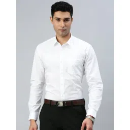 Ramraj White Cotton Regular fit Solid Formal Shirt-picture-15