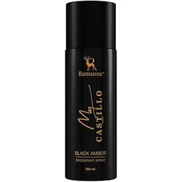 Ramsons MY CASTILLO BLACK AMBER Deodorant Spray for Men & Women 200ml |Confidence Booster Fragrance |Unisex Deo |Long Lasting Fragrance |Skin-Friendly Body Spray-picture-10