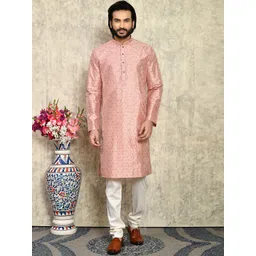 RANAK Floral Embroidered Straight Kurta With Churidar image 1