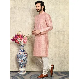 RANAK Floral Embroidered Straight Kurta With Churidar image 3