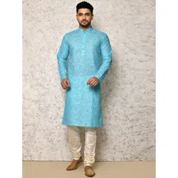 RANAK Men Ethnic Motif Printed Pure Cotton Kurta Set-picture-23