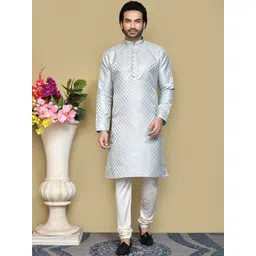 RANAK Men Ethnic Motifs Embellished Thread Work Kurta-picture-32