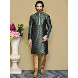 RANAK Men Ethnic Motifs Embroidered Regular Kurta with Pyjamas-picture-34