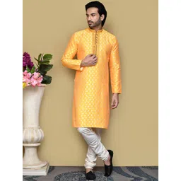 RANAK Men Ethnic Motifs Printed Sequinned Kurta-picture-37