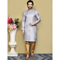 RANAK Men Ethnic Motifs Thread Work Kurta-picture-23