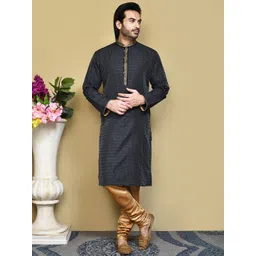 RANAK Men Ethnic Motifs Thread Work Kurta-picture-24