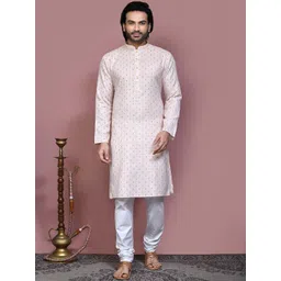 RANAK Men Ethnic Motifs Thread Work Kurta image 1