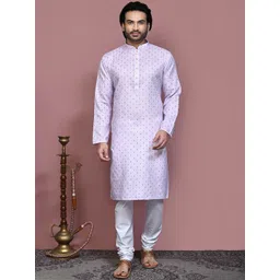 RANAK Men Geometric Thread Work Kurta-picture-38