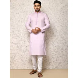 RANAK Men Regular Thread Work Pure Cotton Kurta with Churidar-picture-21