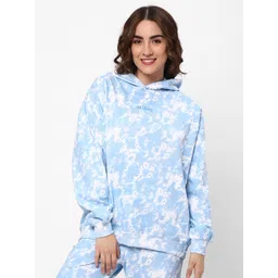 R&B Abstract Printed Hooded Neck Long Sleeve Cotton Pullover Sweatshirt-picture-24