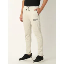 R&B Beige Cotton Fitted Trackpants-picture-31