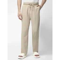 R&B Beige Cotton Regular Fit Trackpants-picture-22