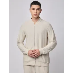 R&B Beige Regular Fit Self Pattern Jacket-picture-12