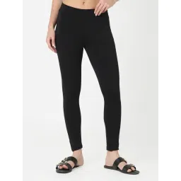 R&B Black Cotton Leggings-picture-28