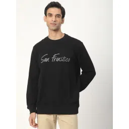 R&B Black Cotton Regular Fit Printed Sweatshirt-picture-27