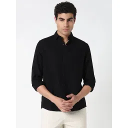 R&B Black Cotton Regular Fit Shirt-picture-21