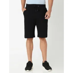 R&B Black Cotton Regular Fit Shorts-picture-28