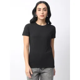R&B Black Cotton Relaxed Fit T-Shirt-picture-25