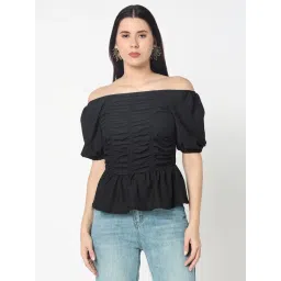 R&B Black Polyester Regular Fit Top-picture-16