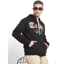 R&B Black Regular Fit Printed Hoodie-picture-44